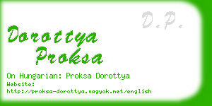 dorottya proksa business card